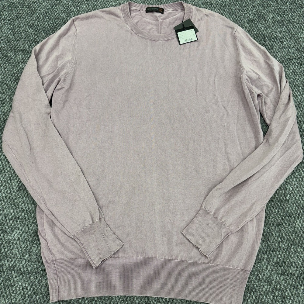 Corneliani ID Sweater Men's Size 52 Crew Neck Mauve Lavender Made in Italy